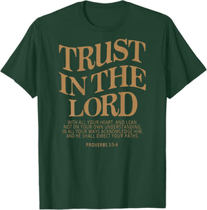 Trust In The Lord Christian Religious Faith Jesus Women's Christian T-Shirt - T-Shirt | Forest