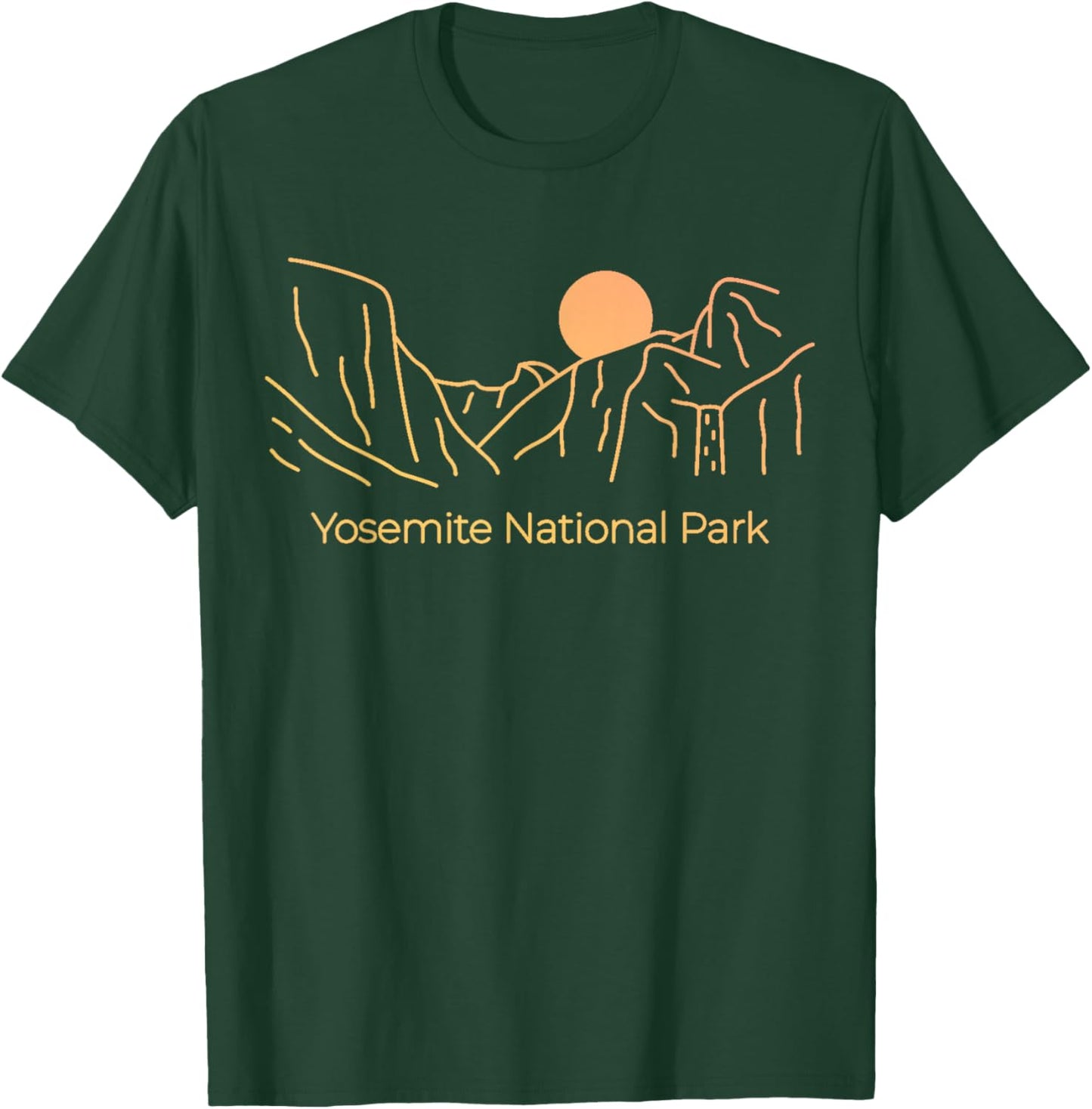 Yosemite National Park - Skyline Throwback Design - Classic T-Shirt - T-Shirt | Forest