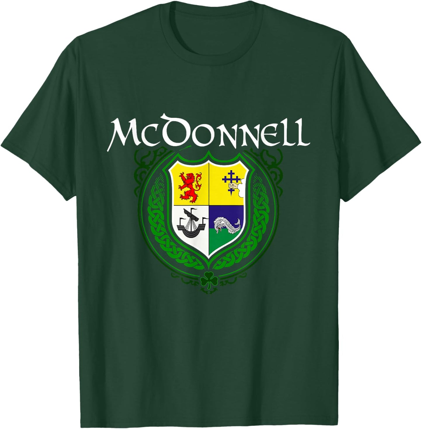 McDonnell Surname Irish Clan Tartan Badge Ireland T-Shirt - T-Shirt | Forest