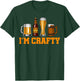 Craft Beer Art I'm Crafty Home Brew Beer Vintage T-Shirt - T-Shirt | Forest