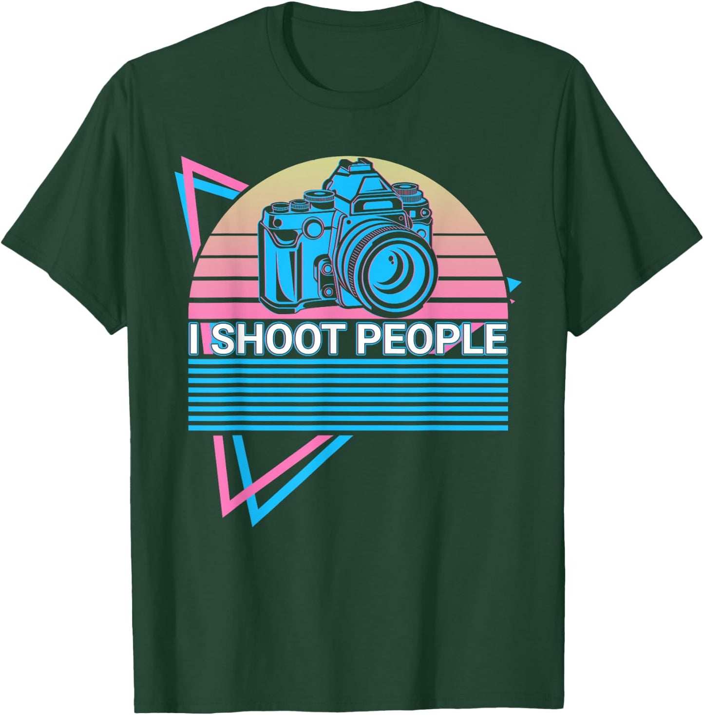 Camera Photography Photographer Retro I Shoot People T-Shirt - T-Shirt | Forest