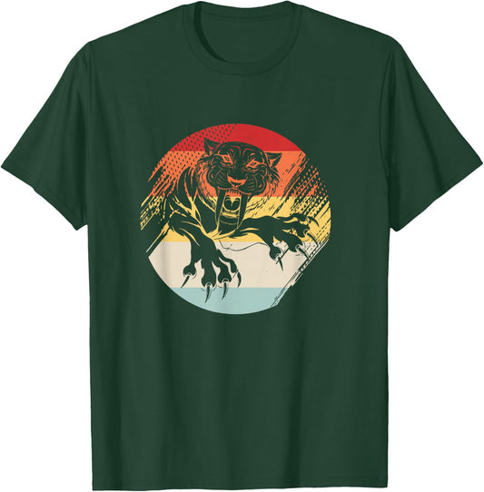Vintage Sabertooth Tiger T-Shirt - T-Shirt | Forest