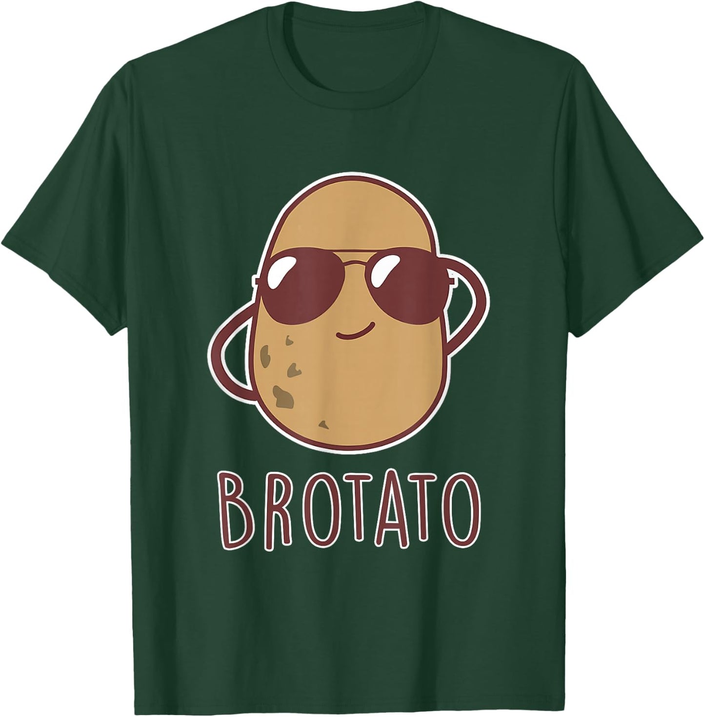 Brotato - Brother and Potato Friendship Funny Potato Day T-Shirt - T-Shirt | Forest
