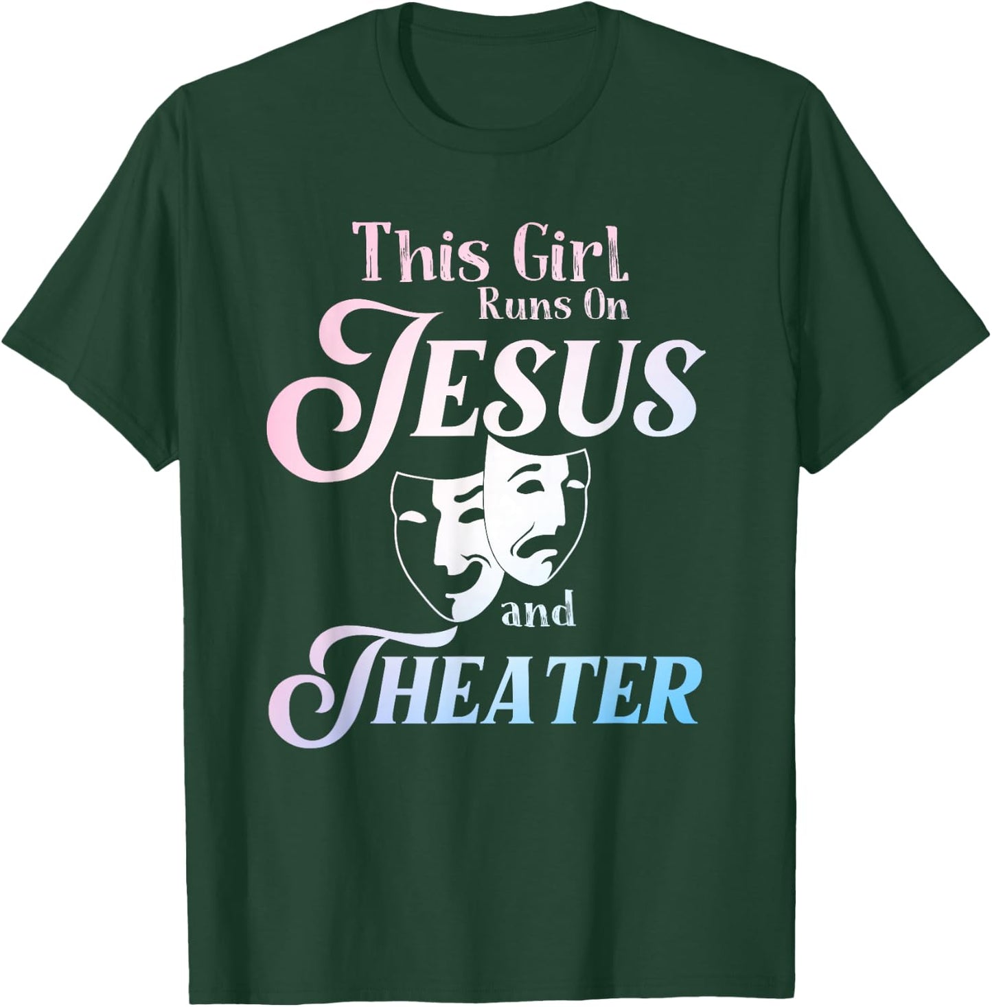 Cute Theatre Art for Teen Girls Women Acting Musical Lover T-Shirt - T-Shirt | Forest