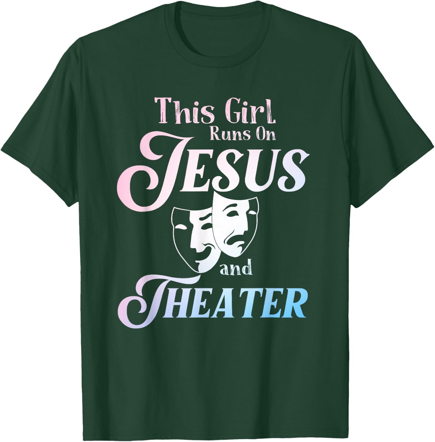 Cute Theatre Art for Teen Girls Women Acting Musical Lover T-Shirt - T-Shirt | Forest