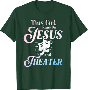 Cute Theatre Art for Teen Girls Women Acting Musical Lover T-Shirt - T-Shirt | Forest