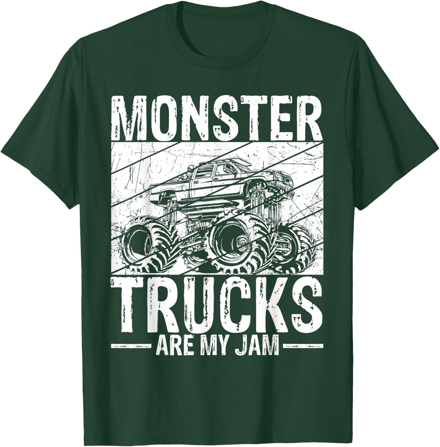 Monster Trucks Are My Jam Gift Cars Monster Trucks T-Shirt - T-Shirt | Forest