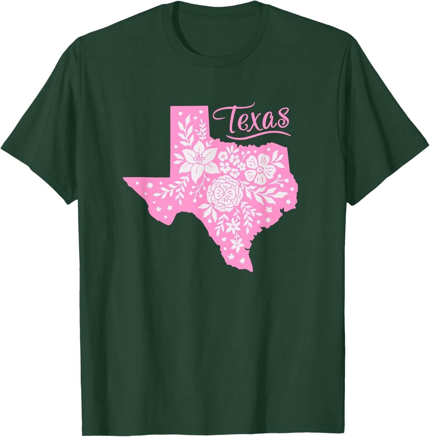TEXAS Flower Floral Home State Texan Design T-Shirt - T-Shirt | Forest