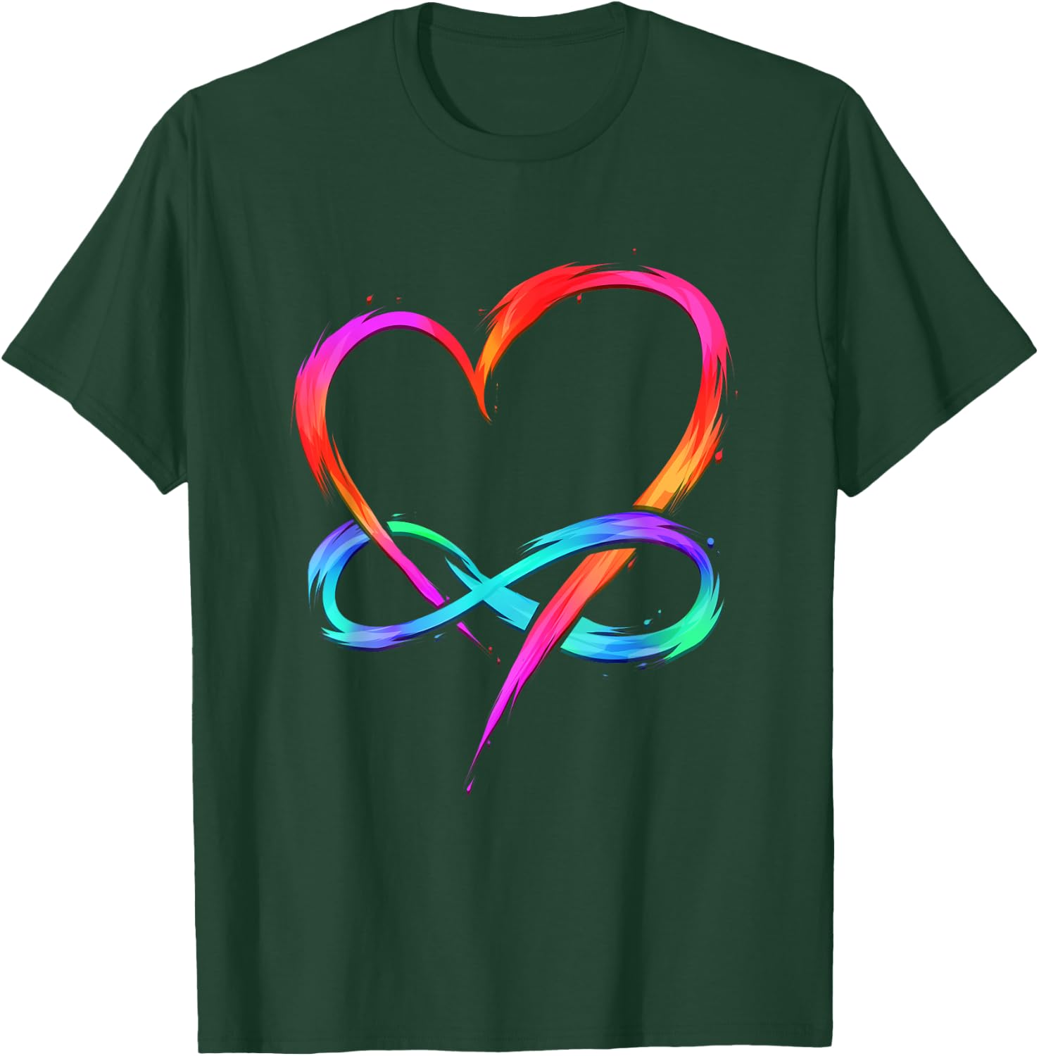 Polyamory - Infinity Heart - Polyamorie Love Heart Artwork T-Shirt - T-Shirt | Forest