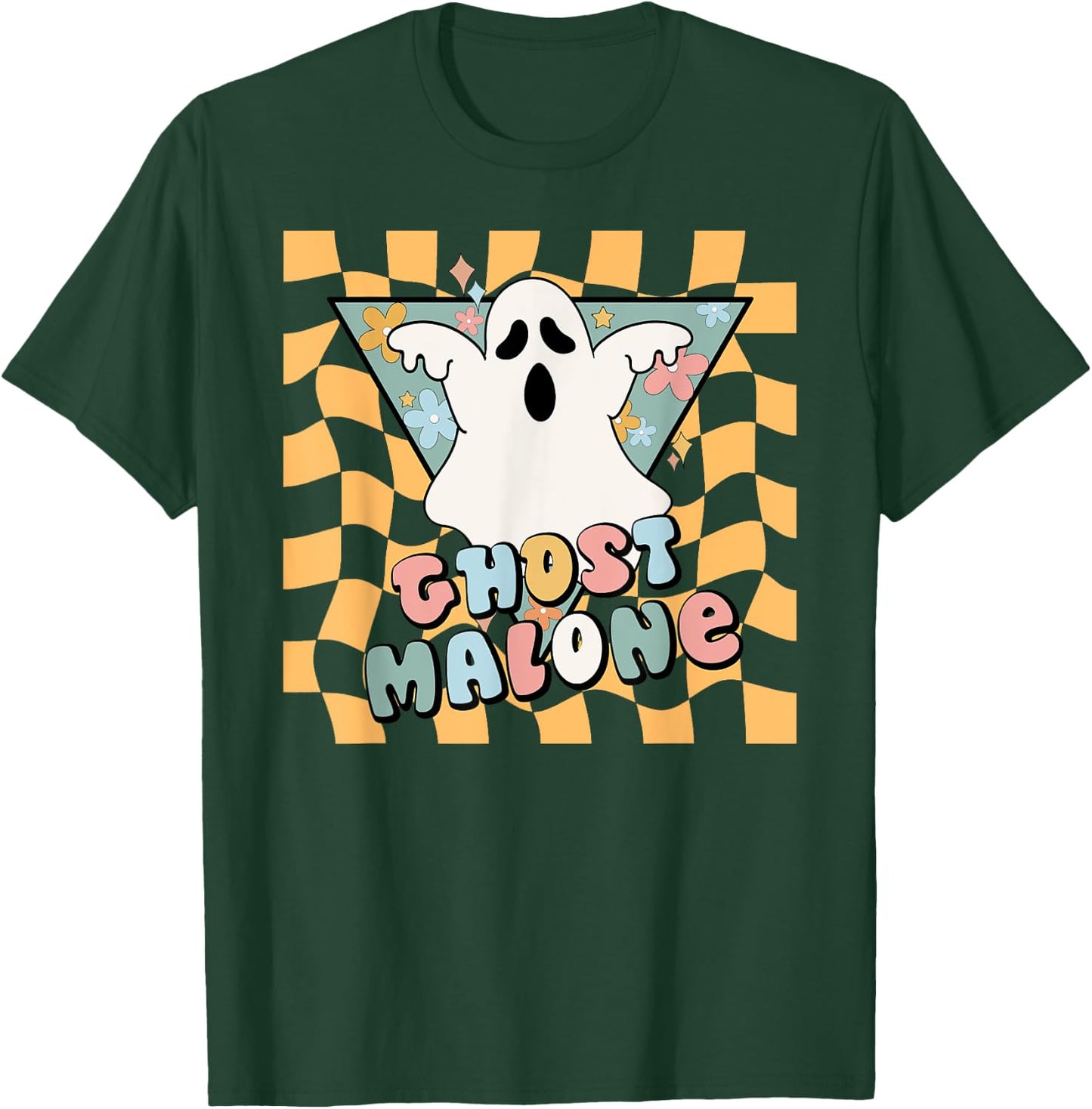 Halloween Cute Ghost Malone Parody Post Cool Hip Hop Joke T-Shirt - T-Shirt | Forest