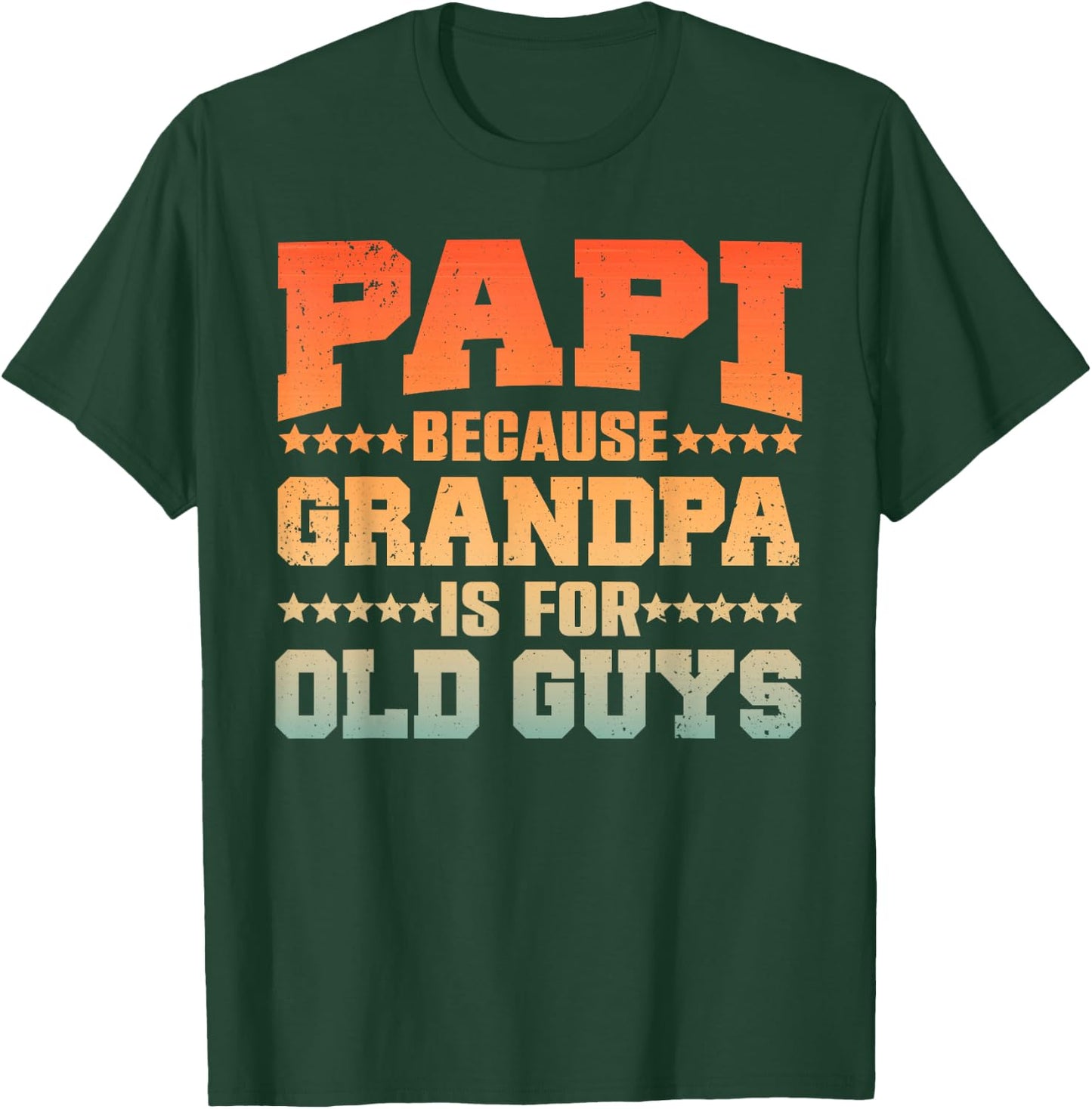 Cool Papi Design For Papi Men Grandpa Parent Father's Day T-Shirt - T-Shirt | Forest