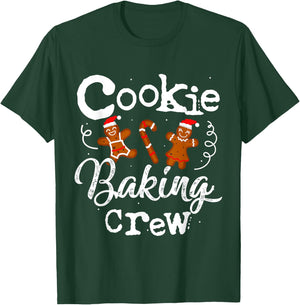 Cookie Baking Crew Baker Bake Kids Women Christmas Baking T-Shirt - T-Shirt | Forest