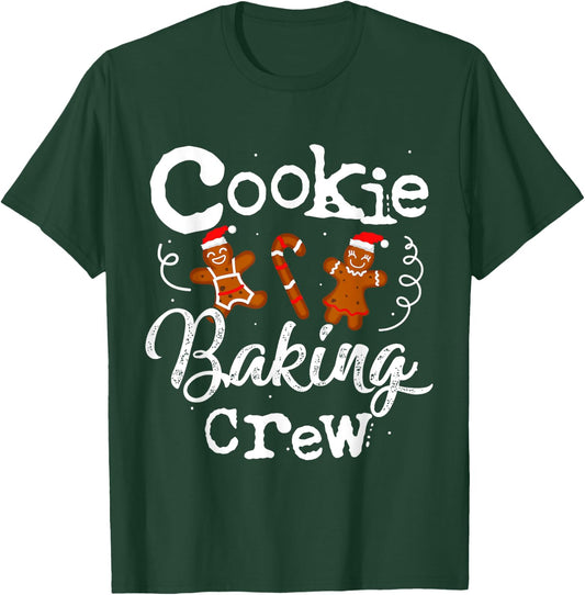 Cookie Baking Crew Baker Bake Kids Women Christmas Baking T-Shirt - T-Shirt | Forest