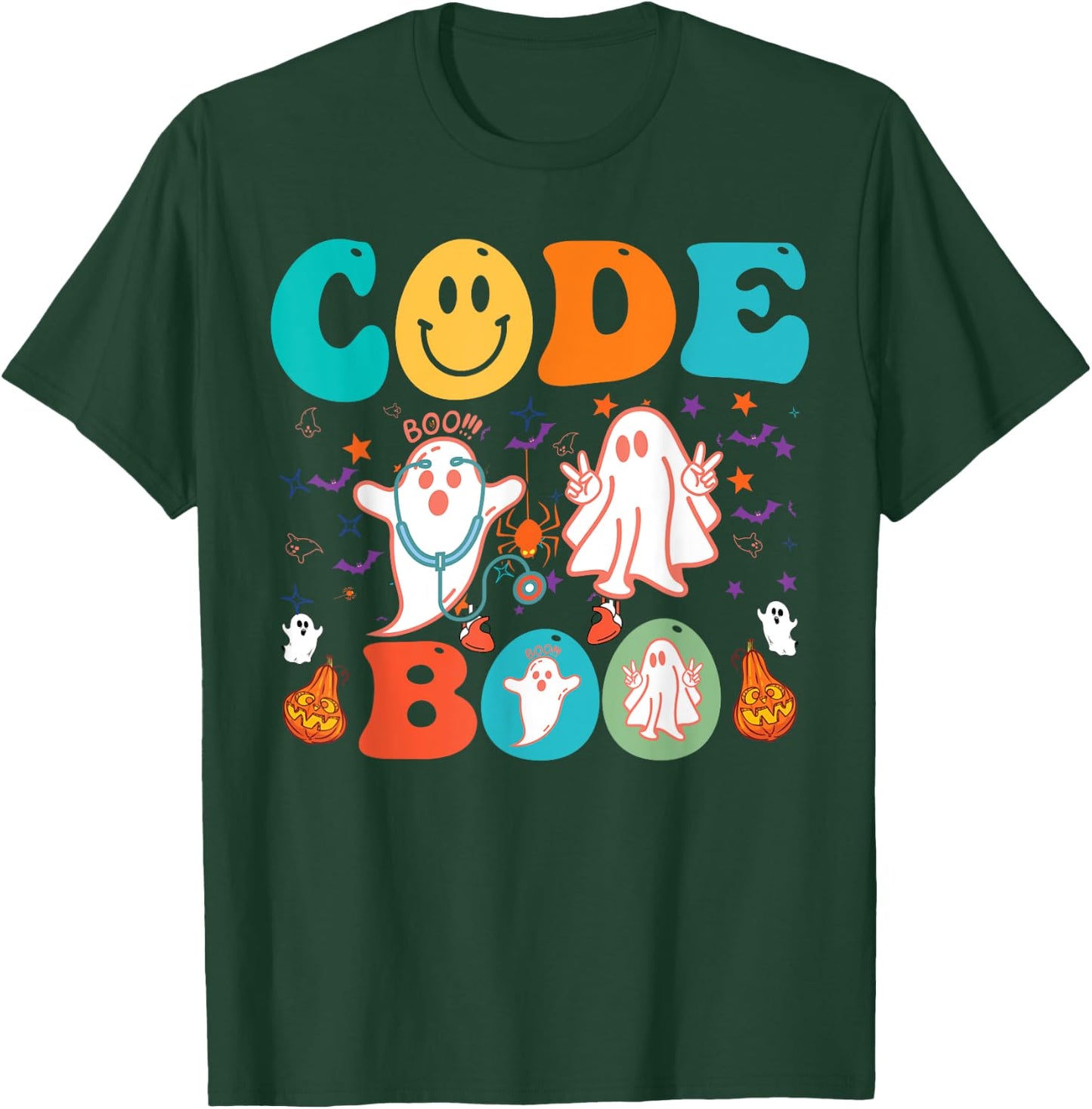 Code Boo Spooky Respiratory Respiratory Therapist Halloween T-Shirt - T-Shirt | Forest