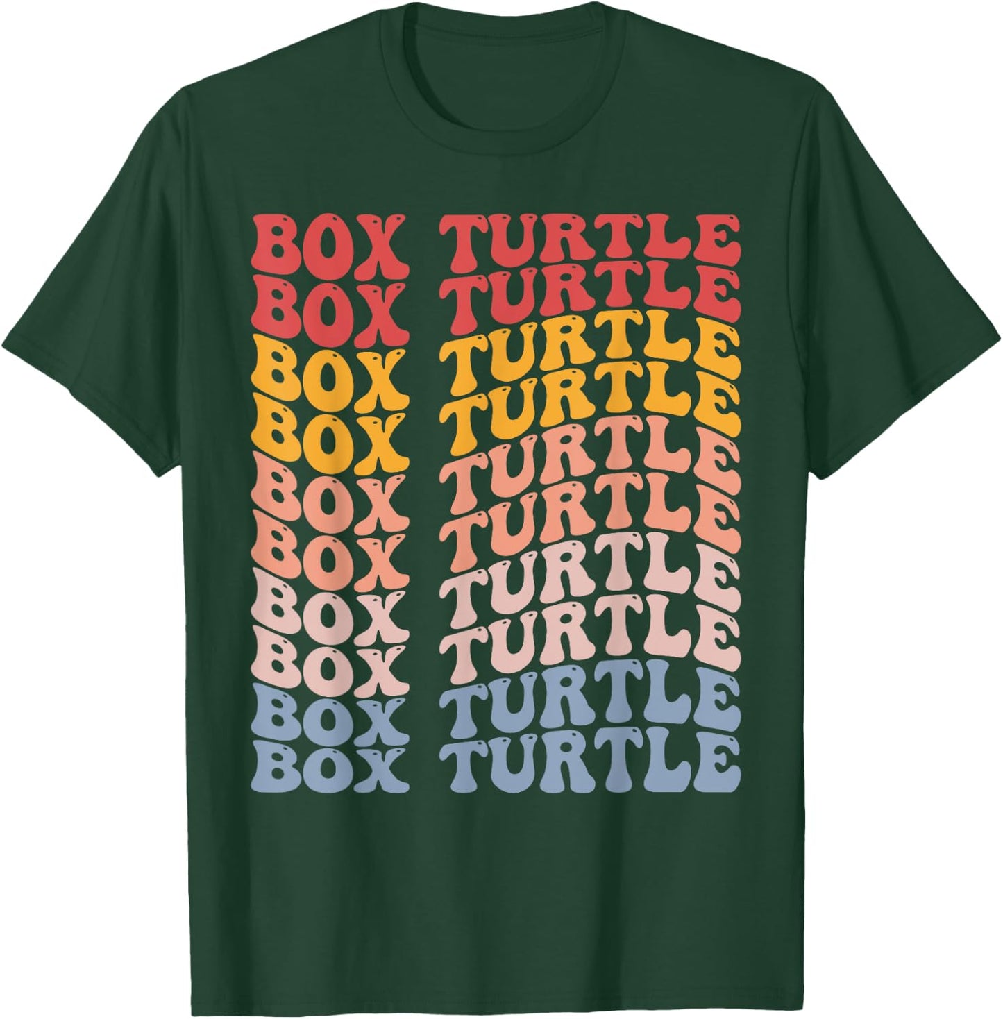 Box Turtle Groovy Retro T-Shirt - T-Shirt | Forest