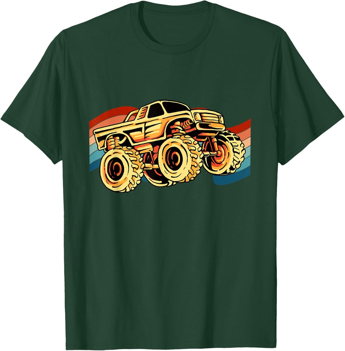Vintage Monster Truck Big Style Truck T-Shirt - T-Shirt | Forest