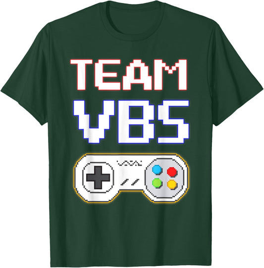 I Love VBS 2025 Team VBS Game Vacation Bible School Gamer T-Shirt - T-Shirt | Forest