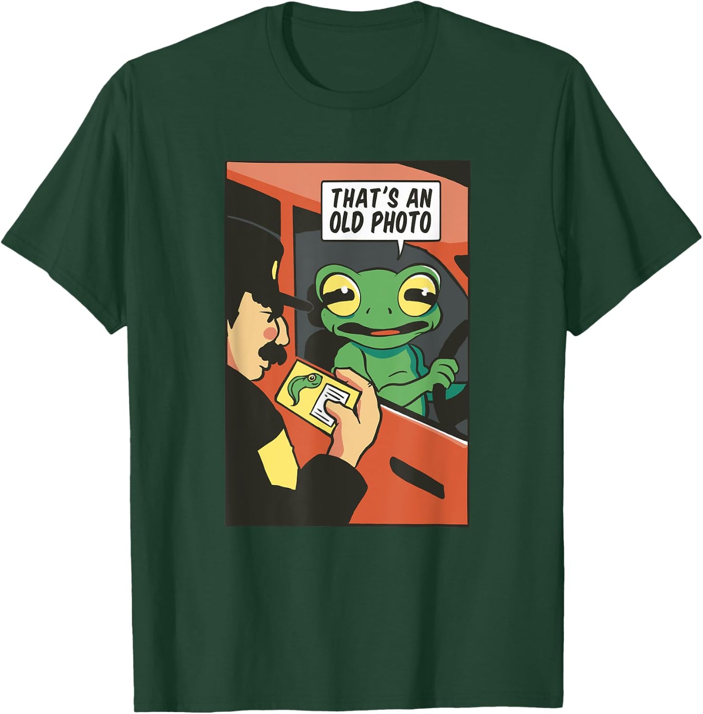 That's an old photo tadpole frog traffic stop frog T-Shirt - T-Shirt | Forest