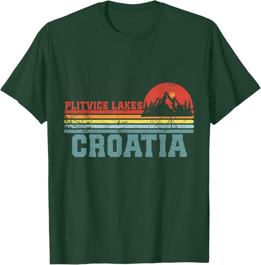 Funny Camping Shirts Plitvice Lakes National Park CROATIA T-Shirt - T-Shirt | Forest