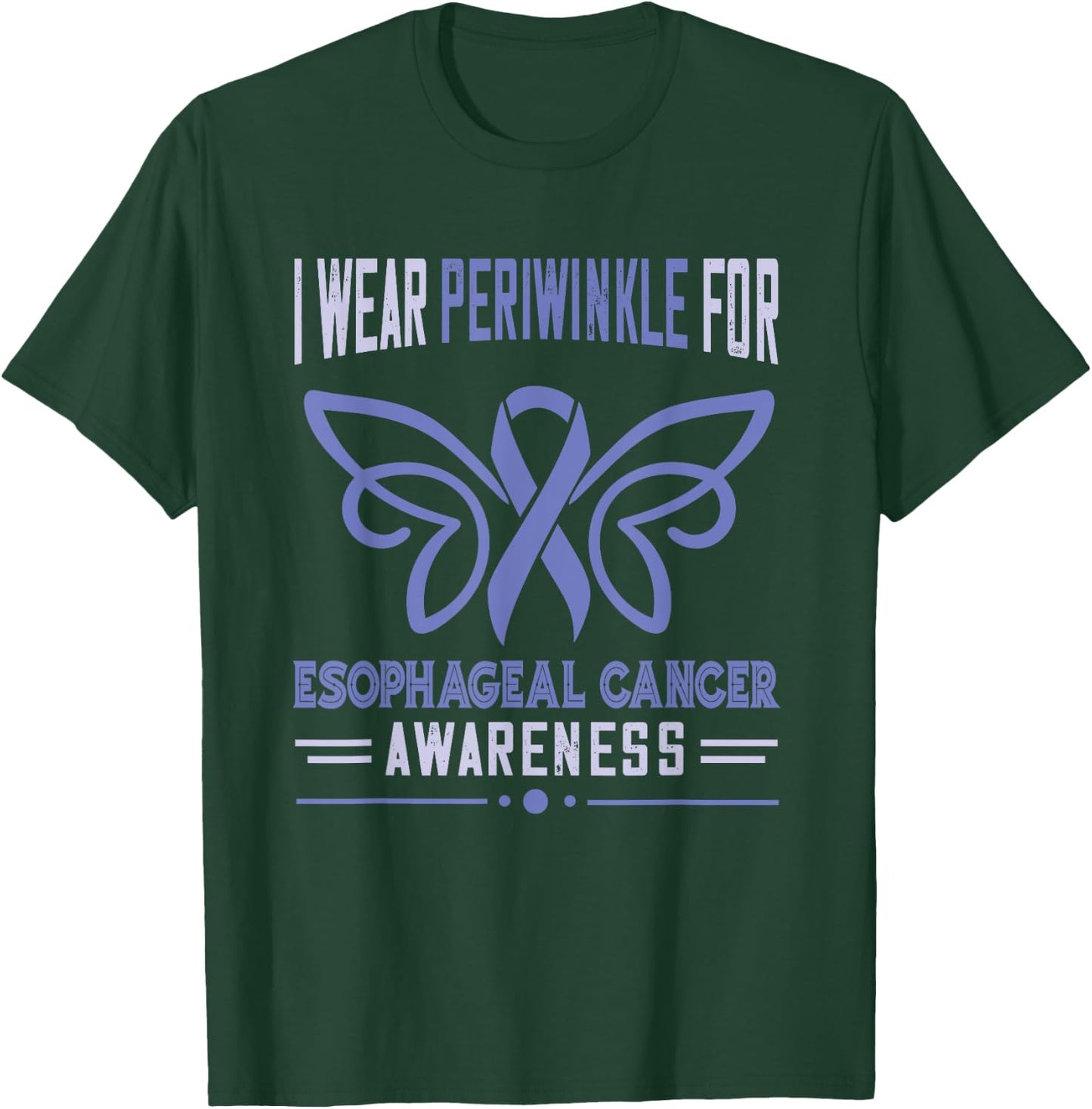 Esophageal Cancer Awareness Periwinkle Esophageal Cancer T-Shirt - T-Shirt | Forest