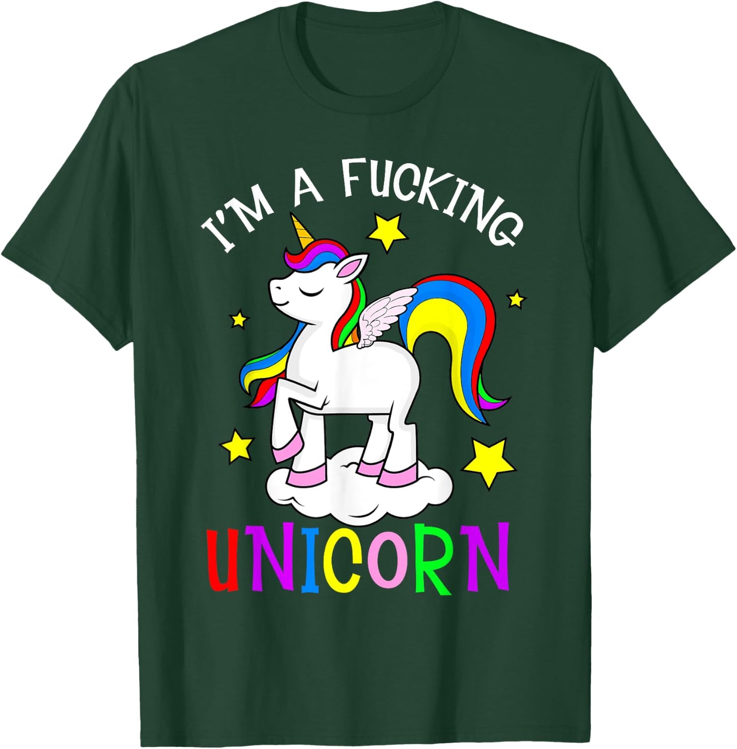 I'm a Fucking Unicorn Halloween Unicorn Costume Women Girls T-Shirt - T-Shirt | Forest