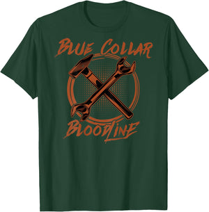 Blue Collar Rebellion "Blue Collar Bloodline" Crossbones T-Shirt - T-Shirt | Forest