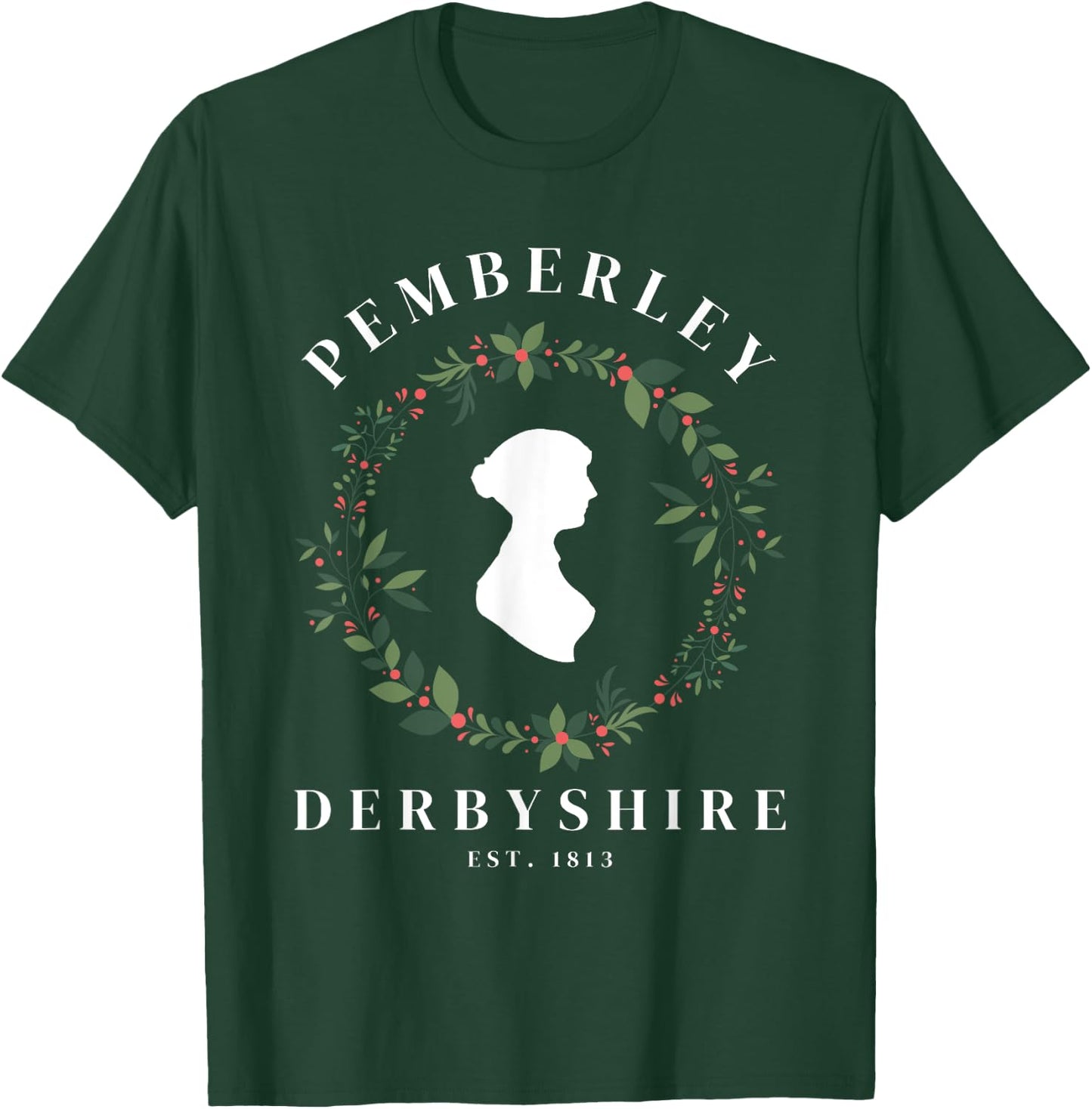 Pemberley Derbyshire 1813 Pride and Prejudice Jane Austen T-Shirt - T-Shirt | Forest