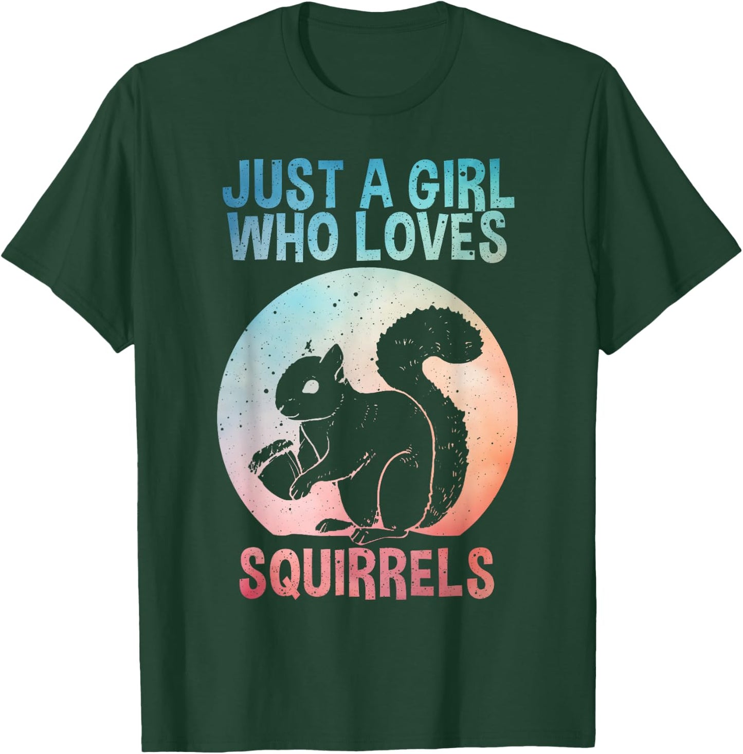 Funny Squirrel Designs For Girls Women Mom Chipmunk Lovers T-Shirt - T-Shirt | Forest