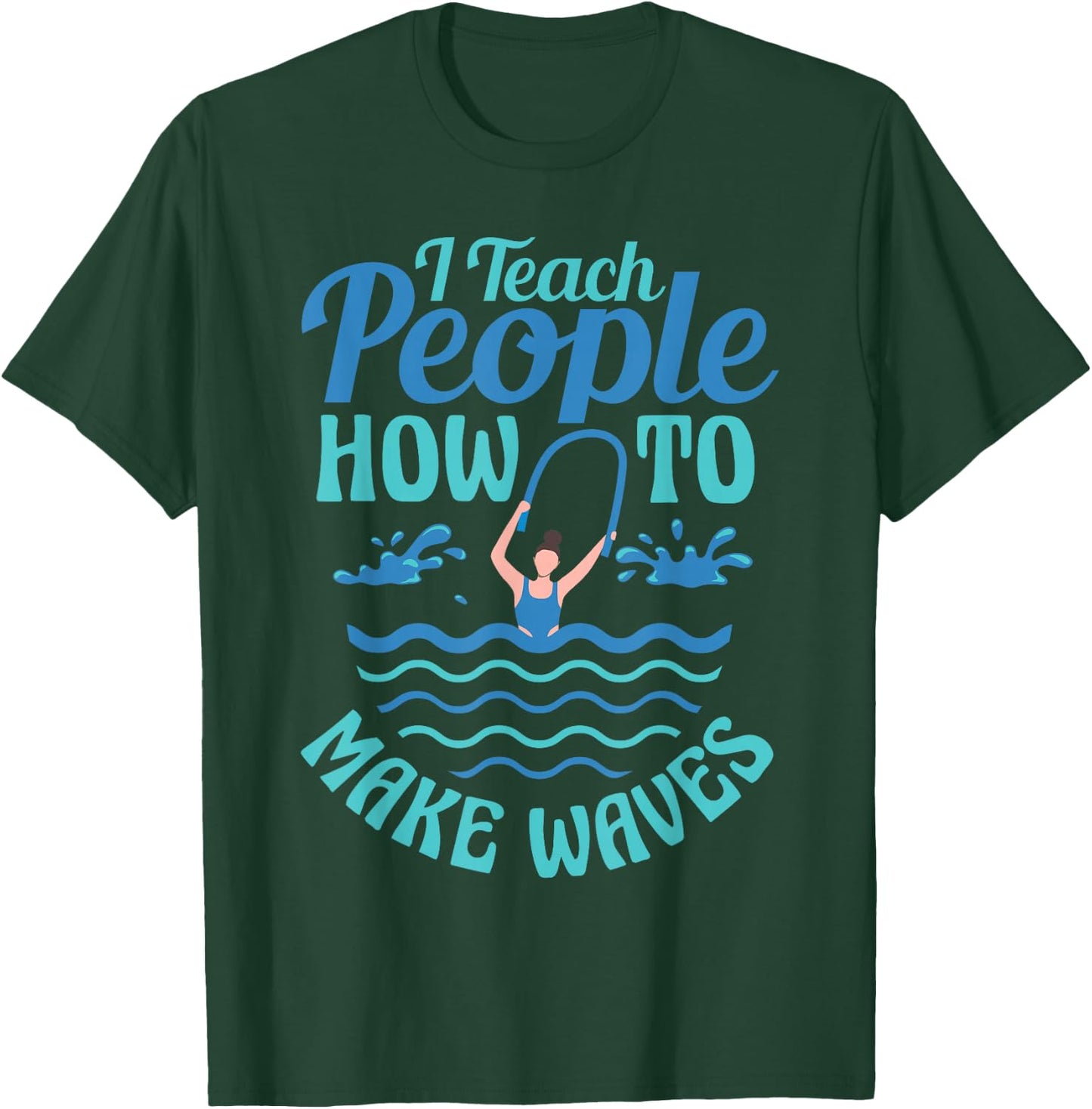 Aqua Aerobics Funny Water Aerobics Instructor T-Shirt - T-Shirt | Forest