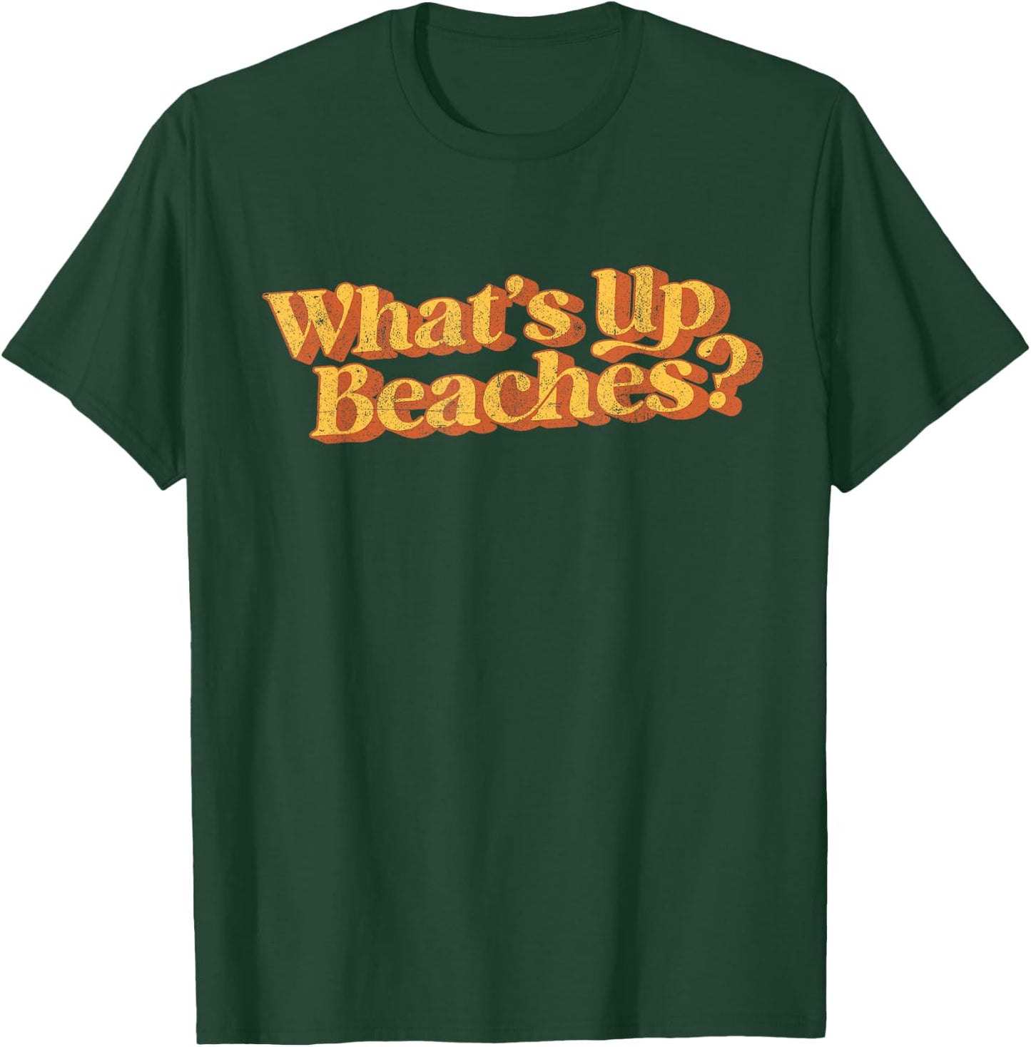 Vintage What's Up Beaches Funny Retro 70's Beach Vacation Women Kids T-Shirt - T-Shirt | Forest