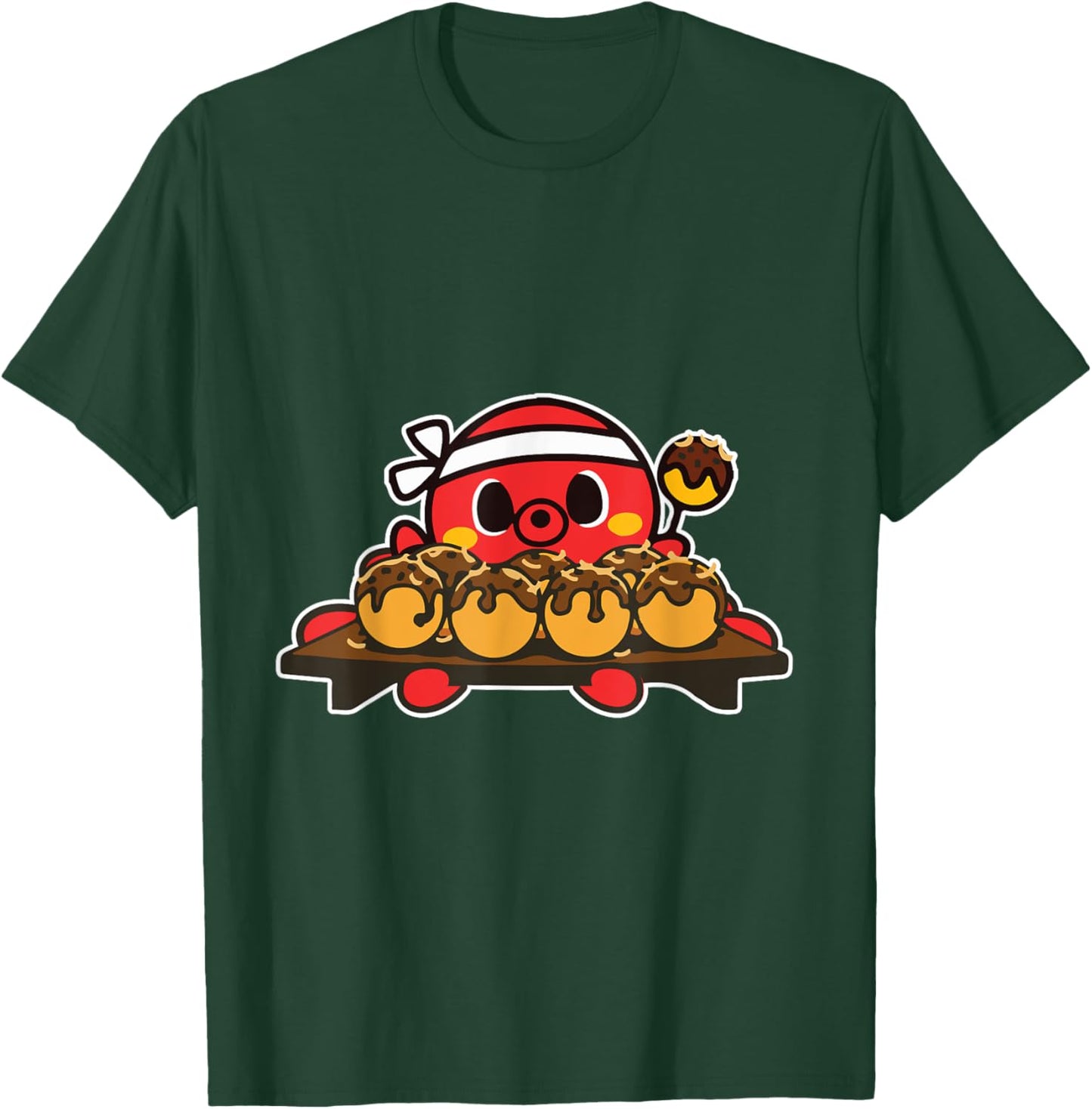 Octopus Cooking Japanese Takoyaki T-Shirt - T-Shirt | Forest
