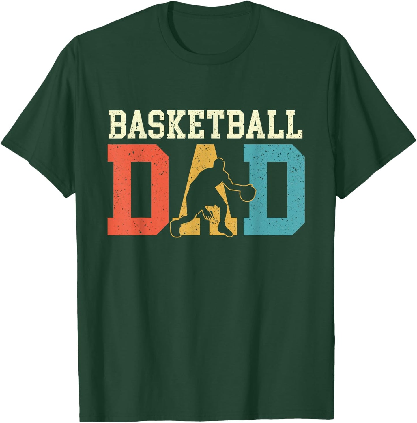 Basketball Dad - Fathers Day Game Trainer Ball Sports Lover T-Shirt - T-Shirt | Forest