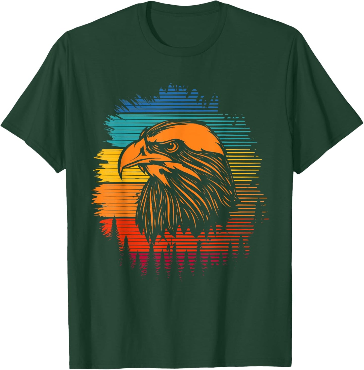 Falcon Retro Men Women Falconry Hunting Falconer T-Shirt - T-Shirt | Forest