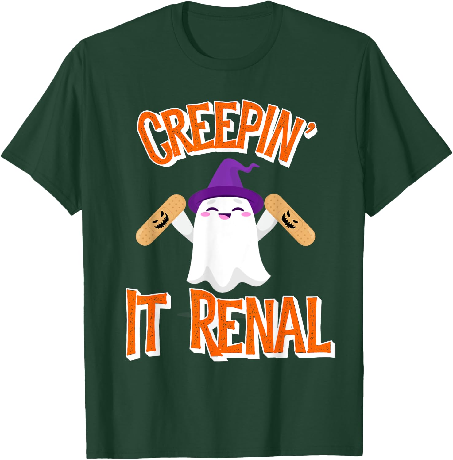 Halloween Dialysis Shirts Kidney Tech Nurse Creepin It Renal T-Shirt - T-Shirt | Forest