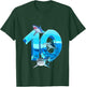 Kids Shark Boy 10 Years Birthday Child Children's Birthday T-Shirt - T-Shirt | Forest