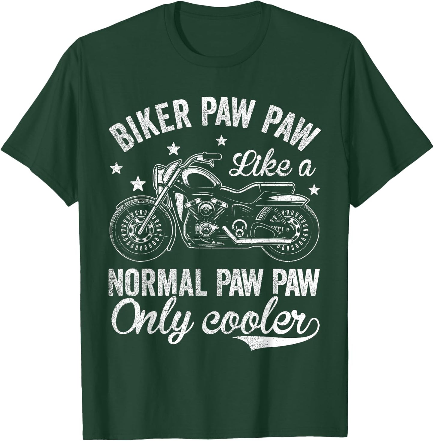 Vintage Motorcycle Shirts , Bike Riders Biker Paw Paw T-Shirt - T-Shirt | Forest