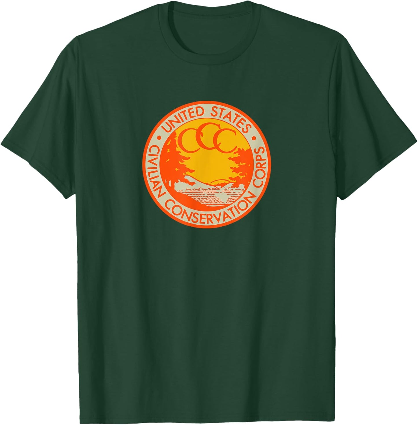 Civilian Conservation Corps CCC Logo Retro Outdoors 1930s T-Shirt - T-Shirt | Forest