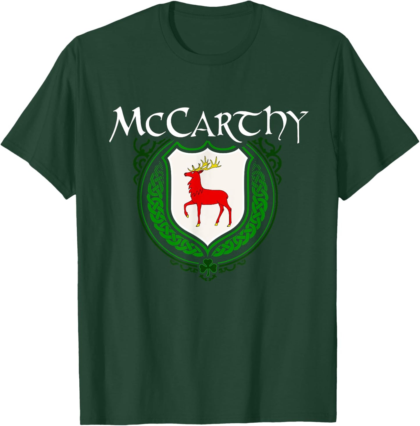 McCarthy Surname Irish Clan Tartan Badge Ireland T-Shirt - T-Shirt | Forest