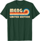 MENG Surname Retro Vintage 80s 90s Birthday Reunion T-Shirt - T-Shirt | Forest