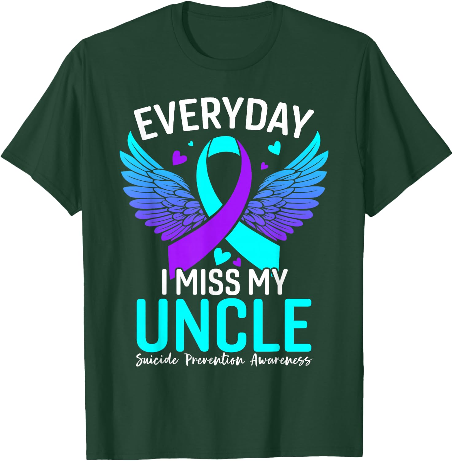 Suicide Awareness Shirt Uncle Suicide Prevention Awareness T-Shirt - T-Shirt | Forest