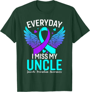 Suicide Awareness Shirt Uncle Suicide Prevention Awareness T-Shirt - T-Shirt | Forest