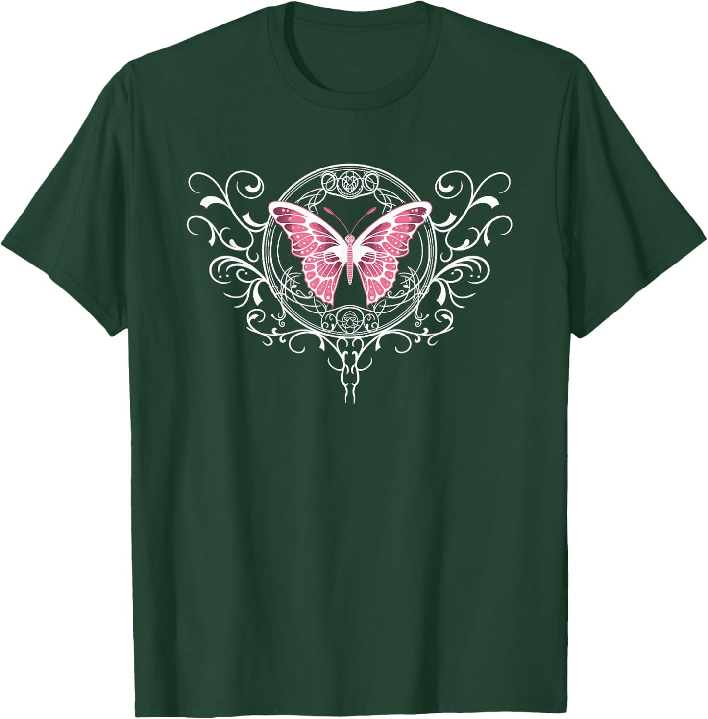 Fairycore Dark Grunge Tattoo Butterfly Y2K Aesthetic T-Shirt - T-Shirt | Forest