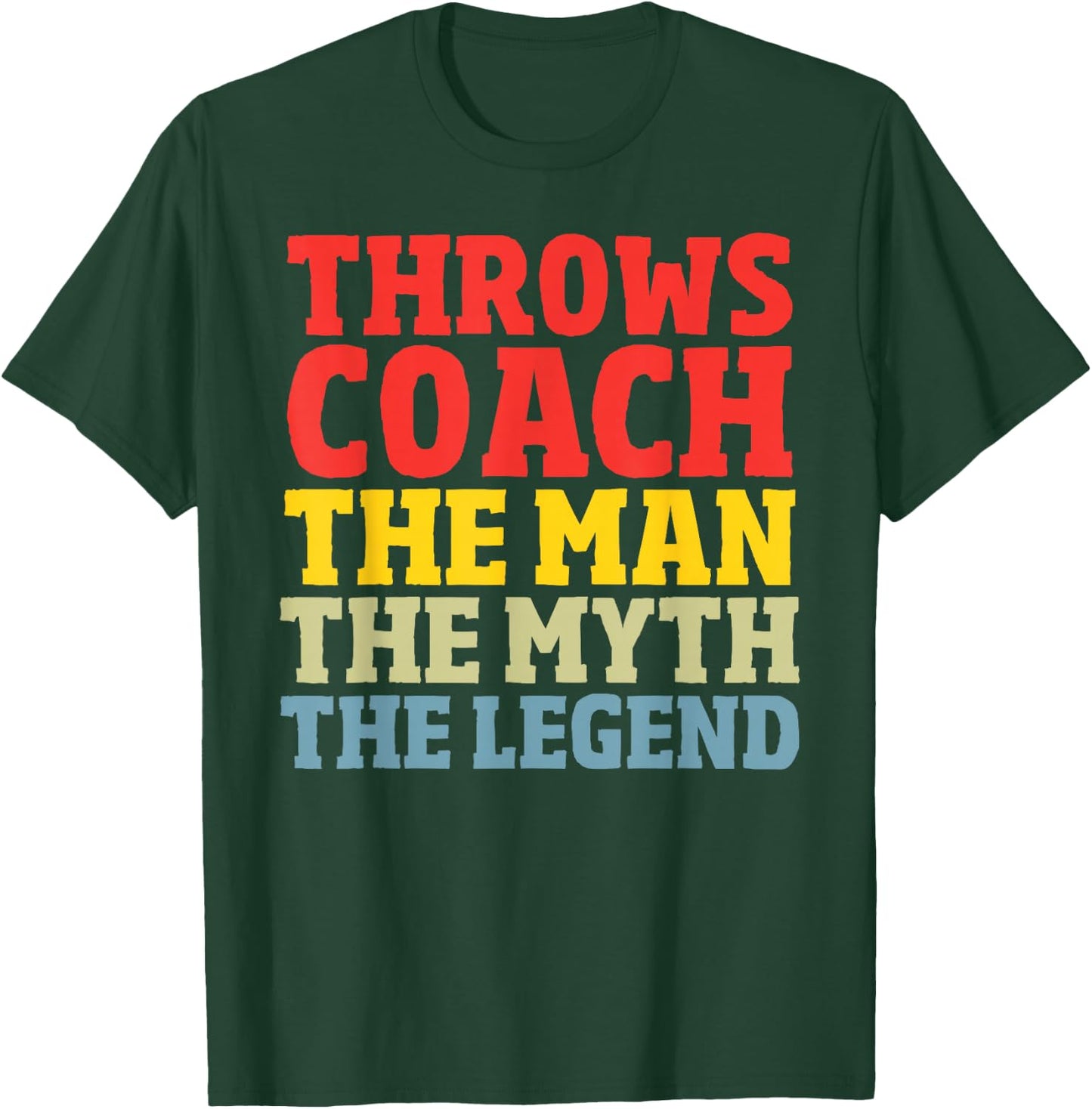 Shot Put And Discus Coach Funny Track And Field Throwing T-Shirt - T-Shirt | Forest