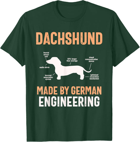Dachshund Made By German Engineering Dachshunds Dachshund T-Shirt - T-Shirt | Forest