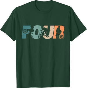 4 Year Old BMX Rider Birthday Party Boys Dirt Biking 4th T-Shirt - T-Shirt | Forest