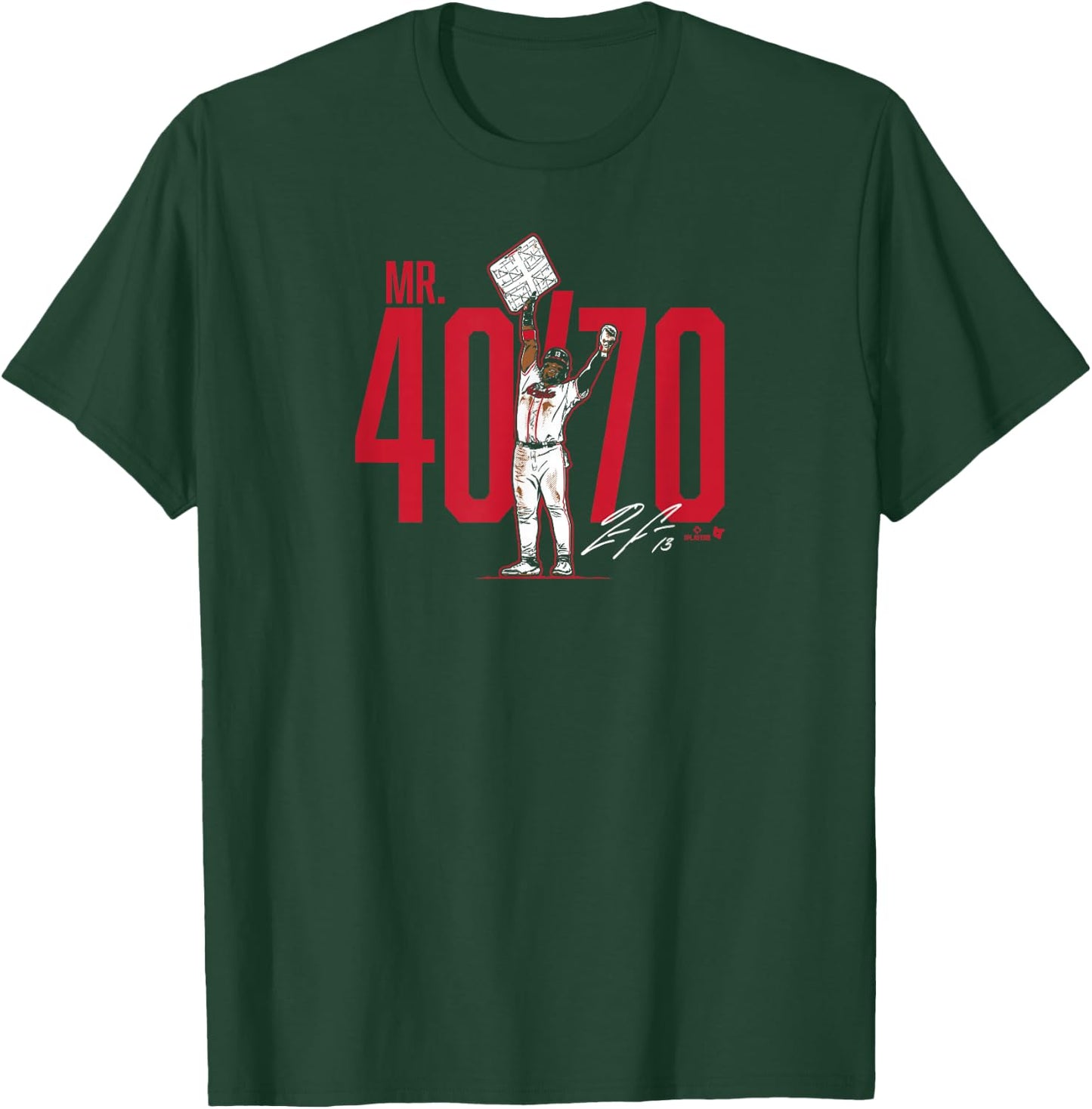 Ronald Acuña Jr. - Mr. 40/70 - Atlanta Baseball T-Shirt - T-Shirt | Forest