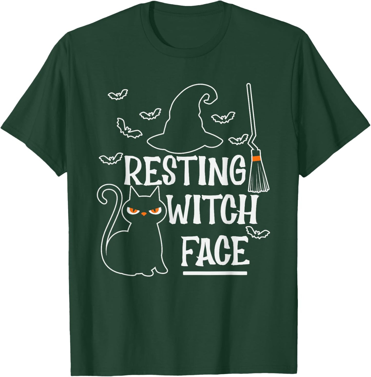 Resting Witch Face Halloween Design T-Shirt - T-Shirt | Forest