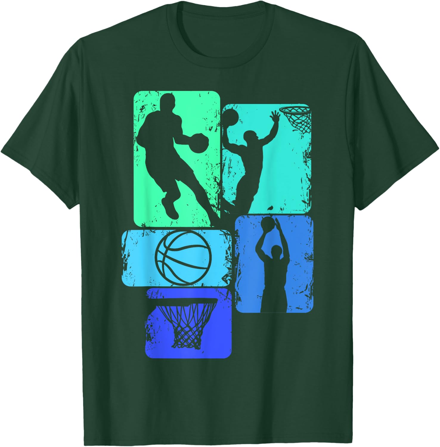Basketball Player Boys Kids Men T-Shirt - T-Shirt | Forest