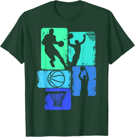 Basketball Player Boys Kids Men T-Shirt - T-Shirt | Forest