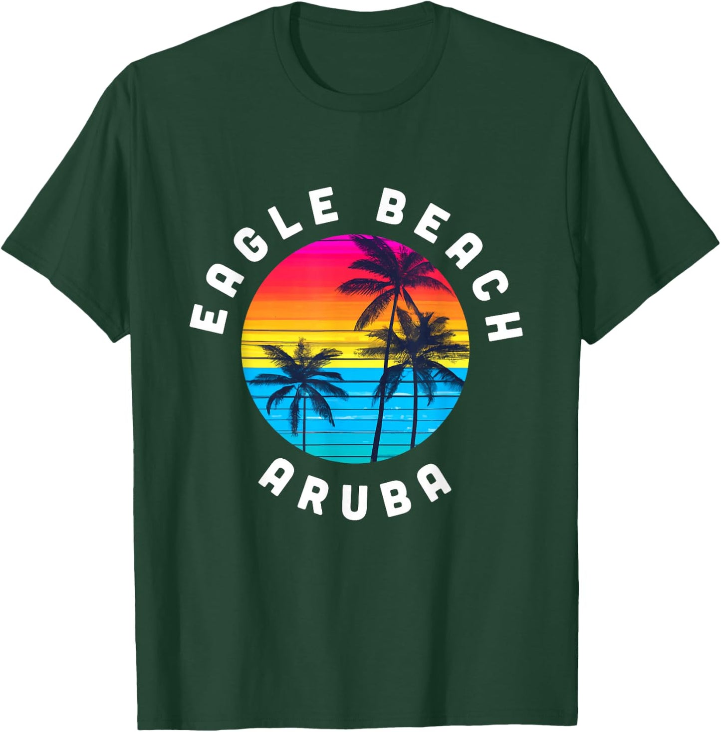 Eagle Beach Aruba Vacation Souvenir Sunset Beach Men Women Girls Kids T-Shirt - T-Shirt | Forest